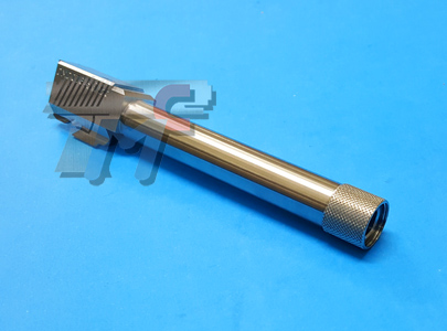 Creation Stainless Steel Threaded Outer Barrel for Marui Glock 17 - Click Image to Close